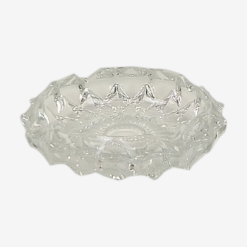 Cendrier en verre épais transparent diamètre 19cm