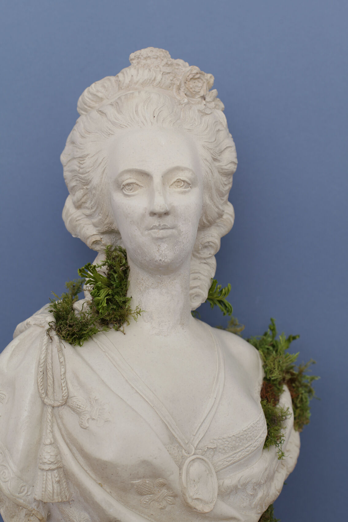 Buste Marie-Antoinette en plâtre ciré