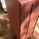 Restored vintage chest of drawers – 1960 – Terracotta & brass – unique piece