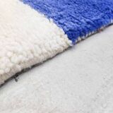 Tapis azilal fait main multicolore vert, rose, bleu, gris taille 150x250 cm