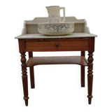 Toilet table with trim