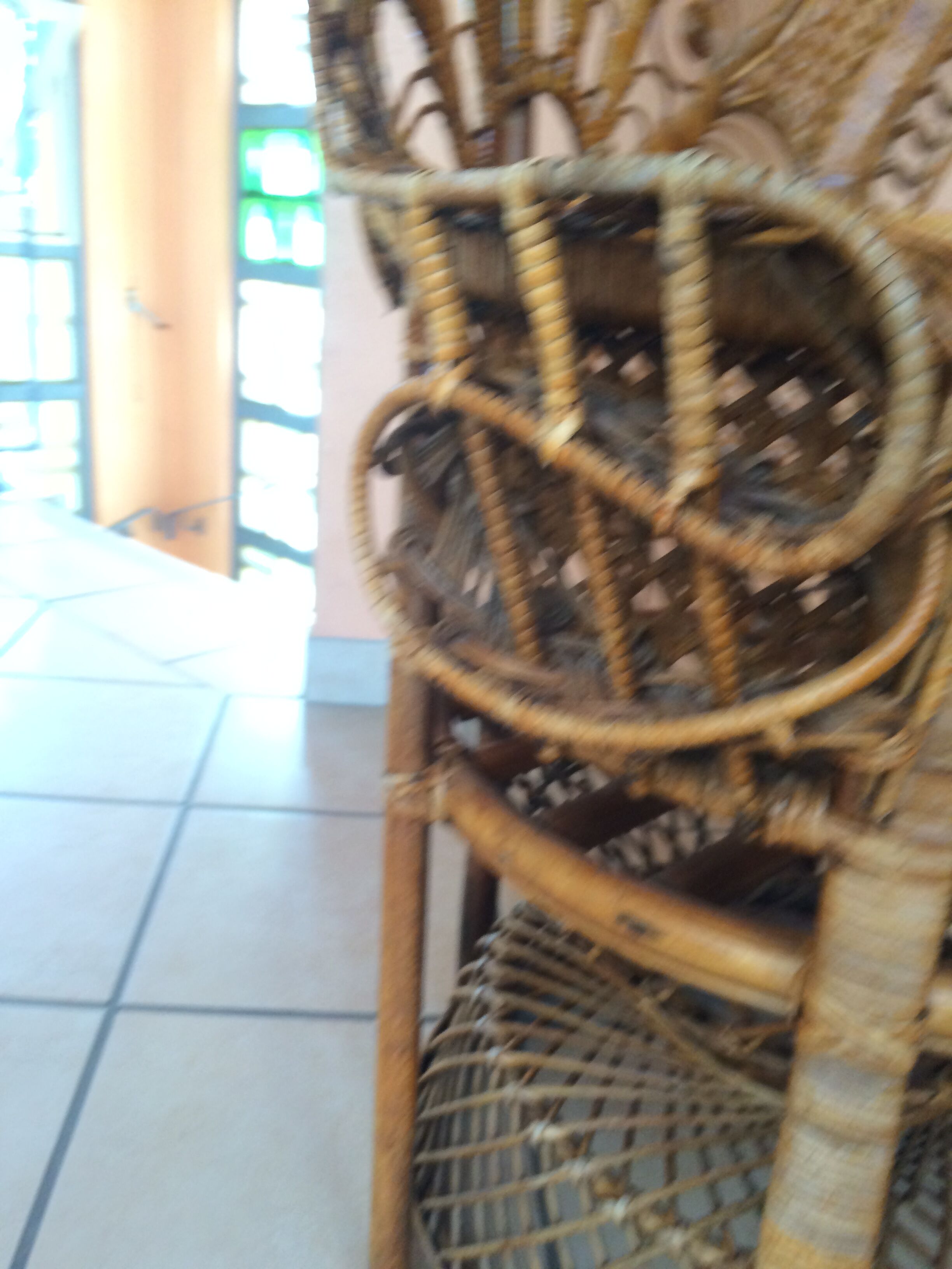 Emmanuelle Peacock vintage armchair 70