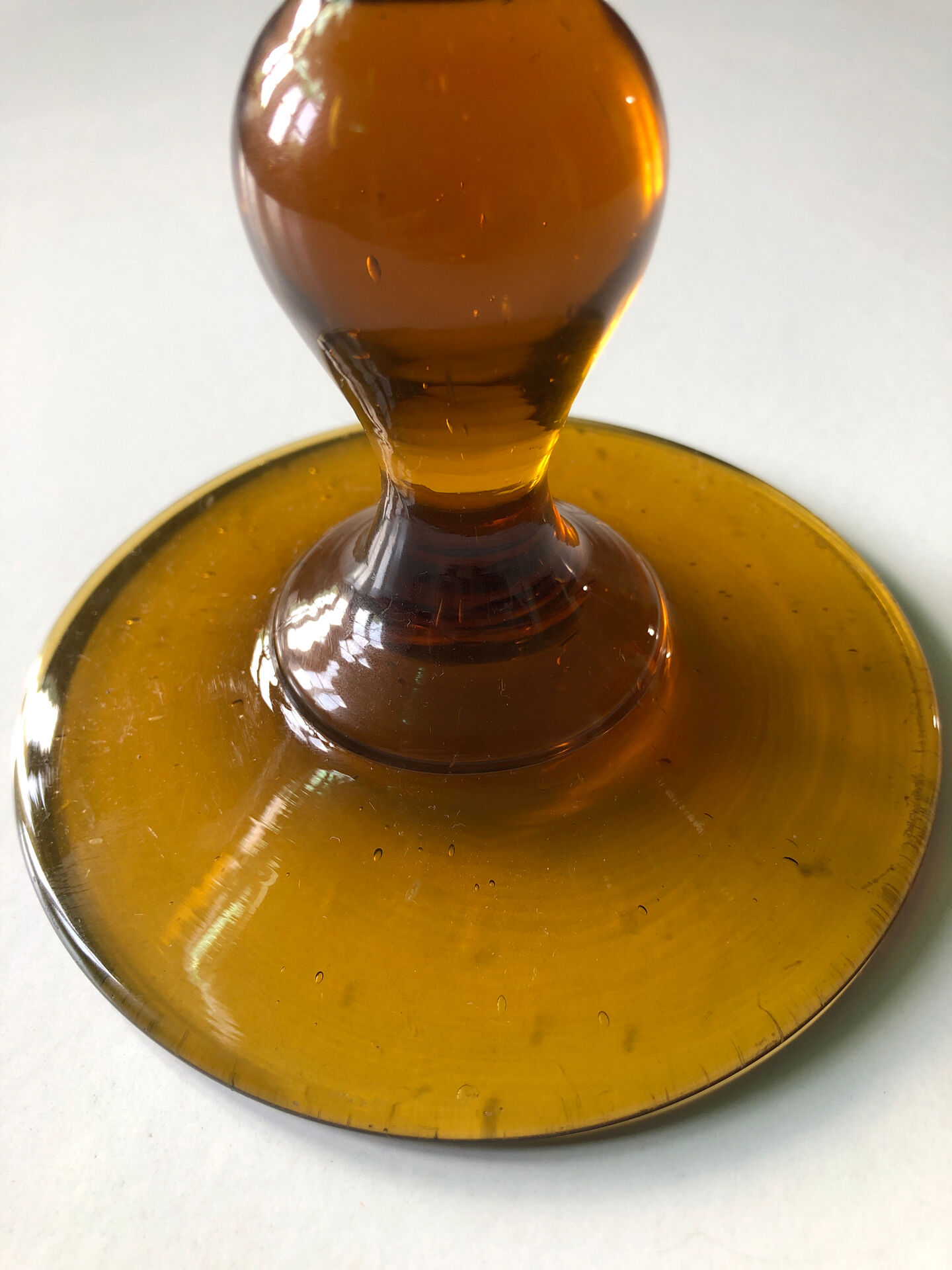 Footed glass bowl