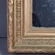 Mirror and old frame with keys gilded stucco wood 44,5x40 cm, leafing 28,5x23,5 cm