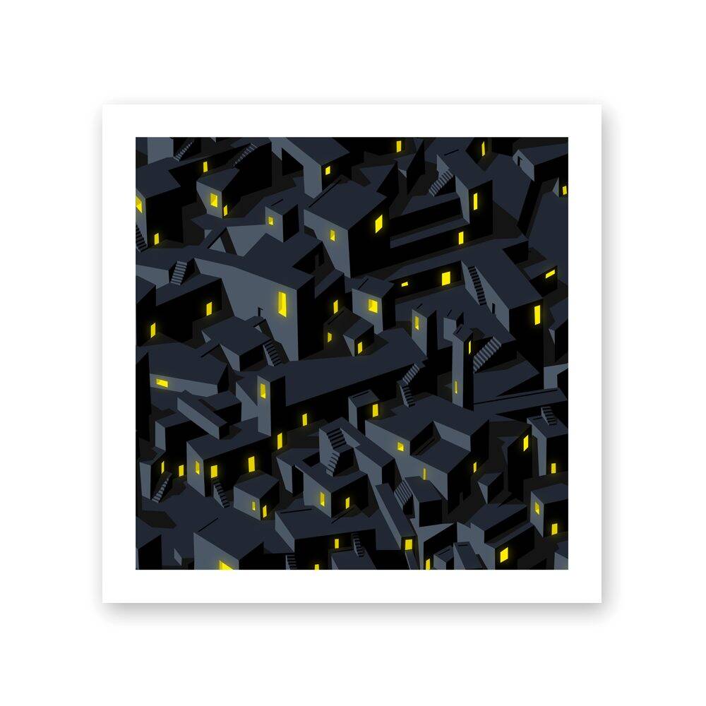 Art print, signed limited edition, Midnight City by the artist A. Alves