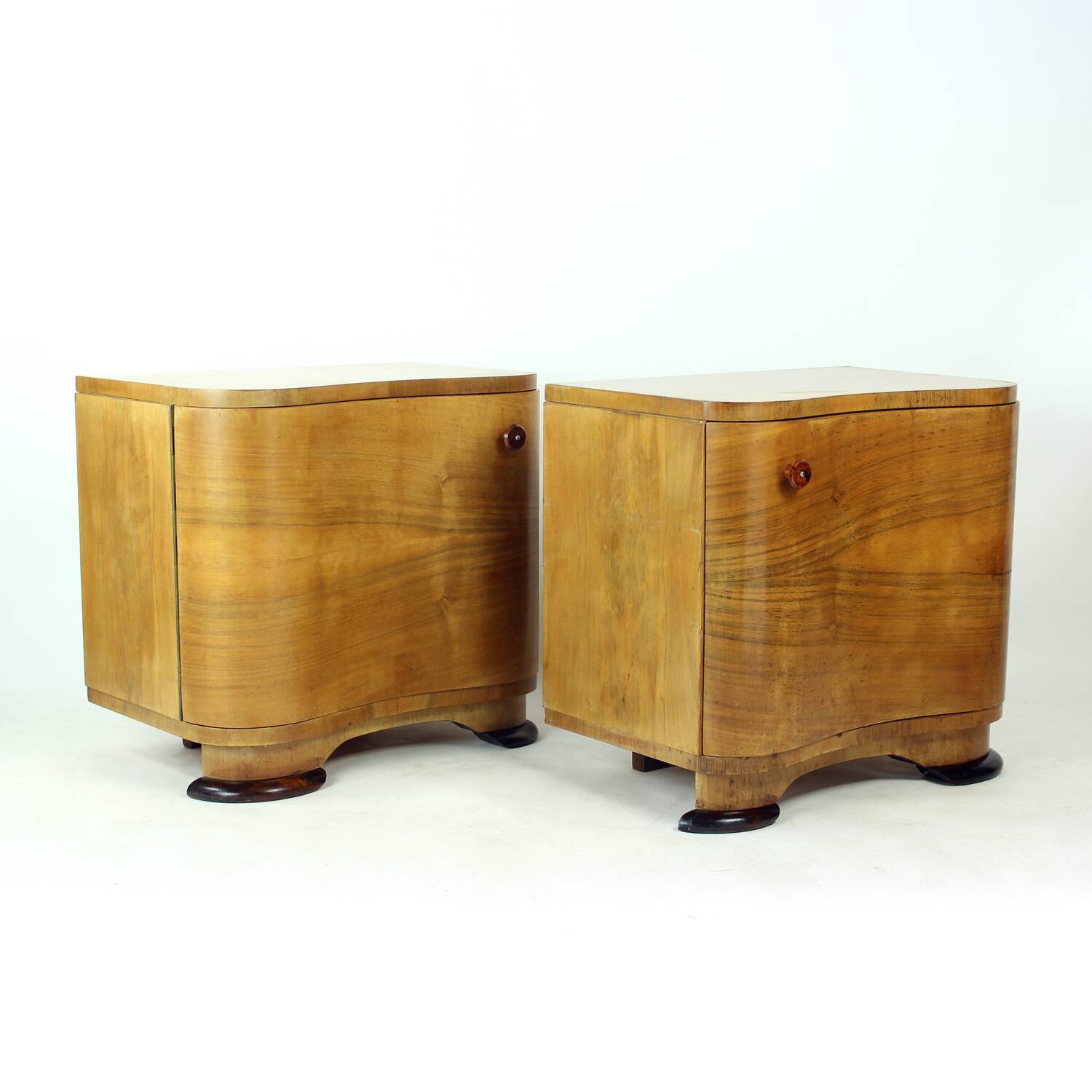 Art Deco Bedside Tables By Jindřich Halabala For Up Závody, 1930s