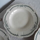 4 assiettes semi creuses terre de fer Longchamp