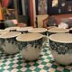 Set of 8 Marie-Louise Nord Hamage Moulin des Loup coffee cups