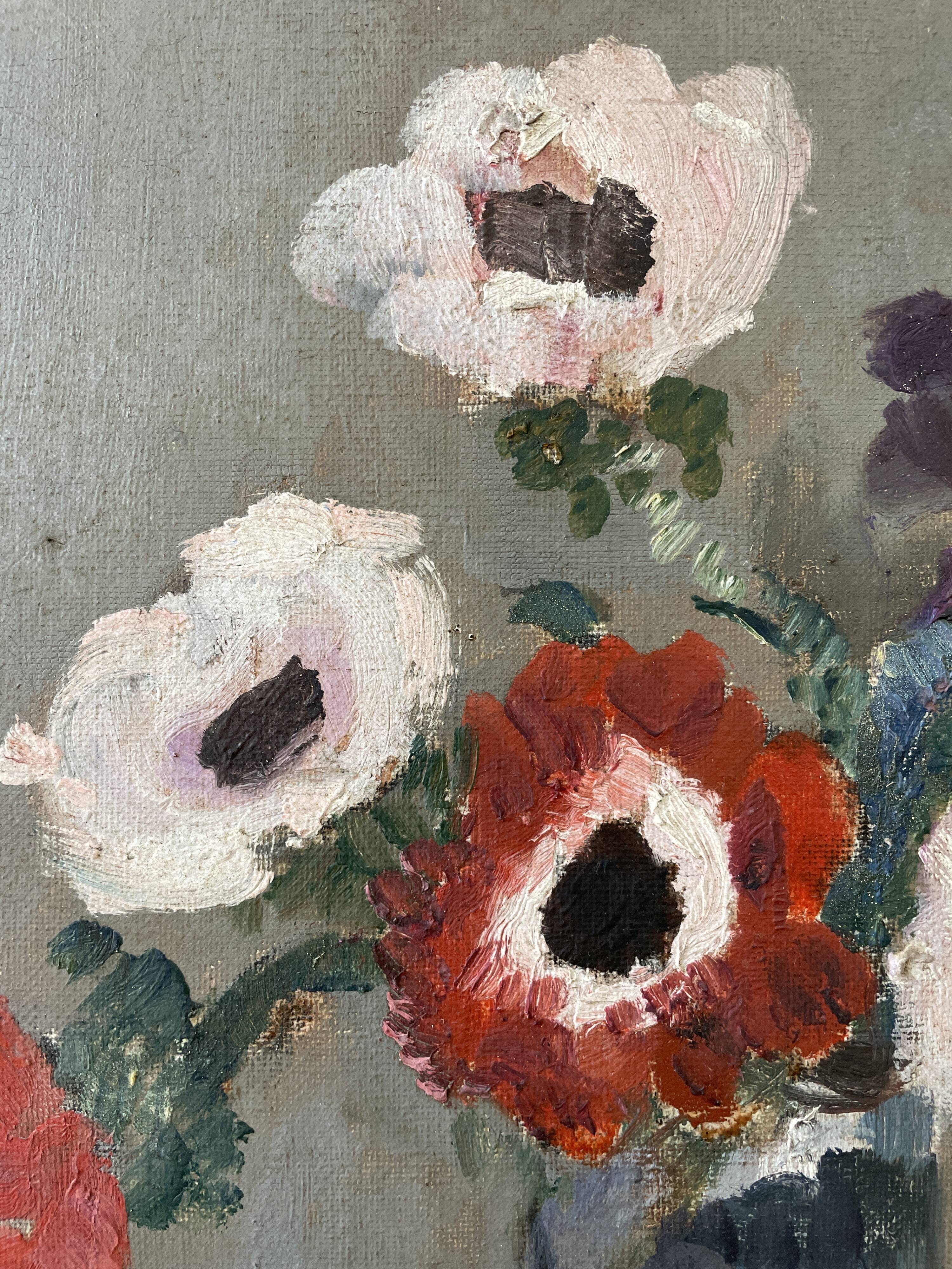 Tableau ancien, nature morte, début XXème