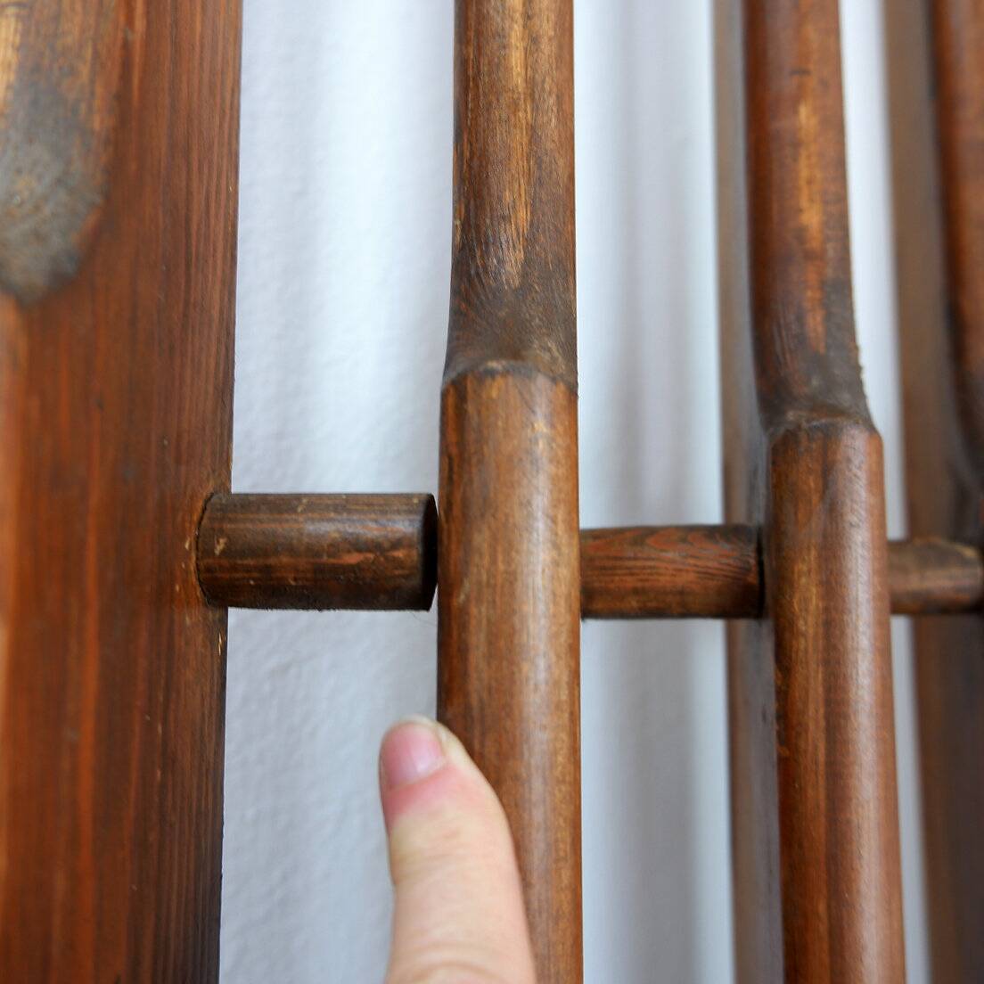 Vintage wooden room divider - 1960s
