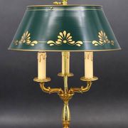 Empire Style Bouillotte Lamp in Gilded Bronze with Three Lights "Lucien Gau"