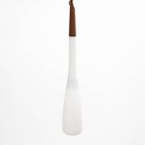 Scandinavian opaline and teak suspension by Uno and Östen Kristiansson for the