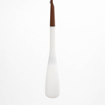Scandinavian opaline and teak suspension by Uno and Östen Kristiansson for the