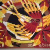 Jc bissery vintage tapestry 1960 signed and numbered