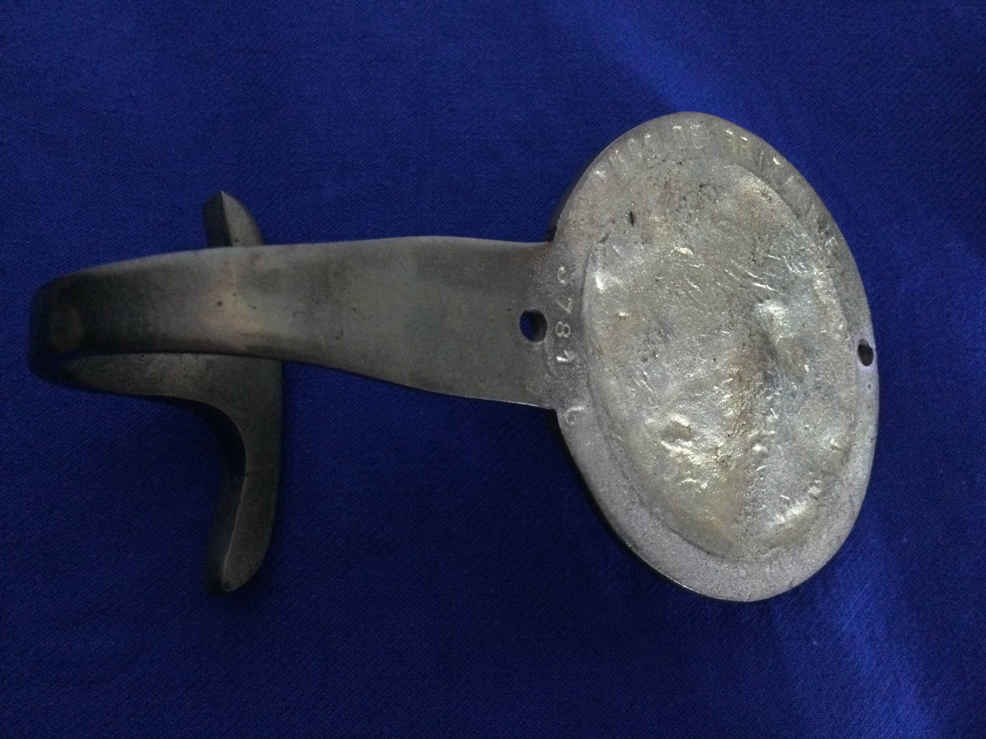 Gilded bronze wall hook numbered rider in armor