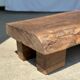Asian solid wood quadripod brutalist coffee table H30 L81 l42