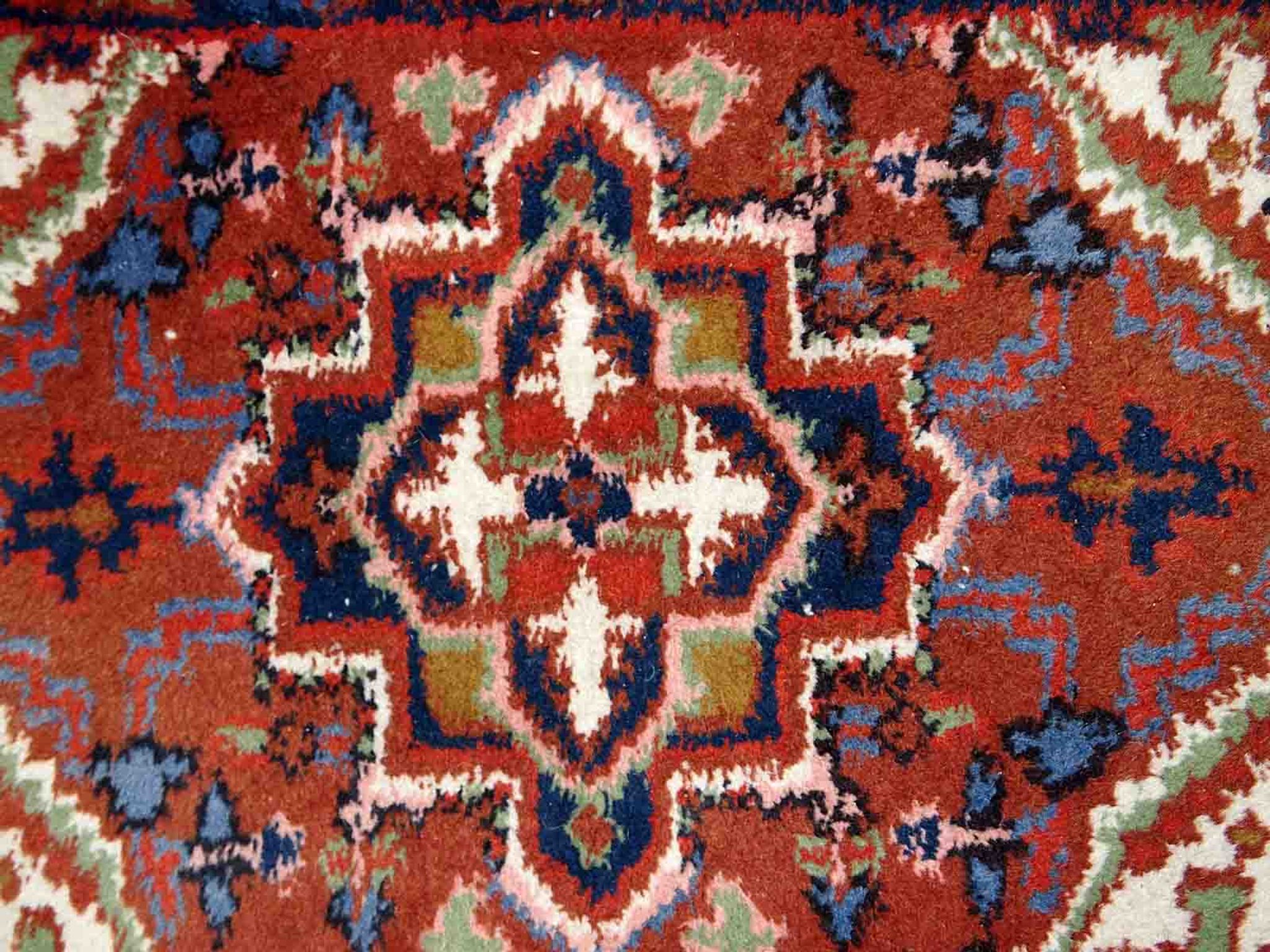 Tapis vintage Persan Hamadan fait main 50cm x 70cm 1970s 1C753