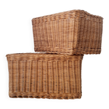 Pair of wicker baskets - wicker planters