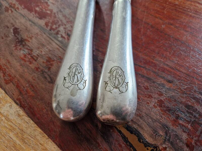 Christofle - Silver-plated carving service cutlery