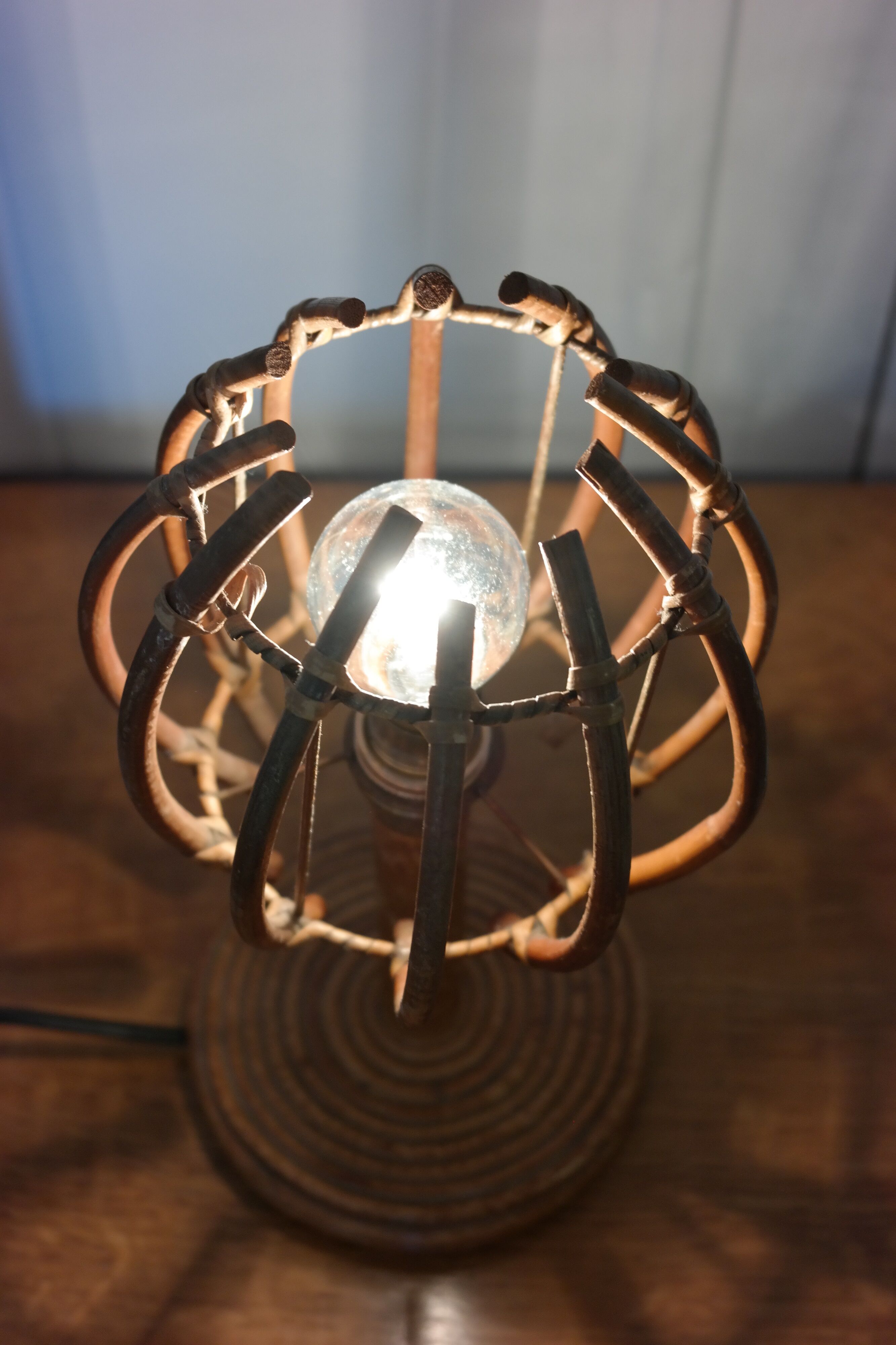Vintage lamp rattan