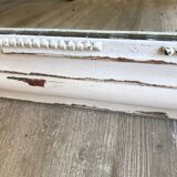 Large Louis Philippe mirror with white patina