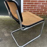 Cesca design chair b32 model in black and chrome