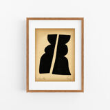 Original painting on vintage paper