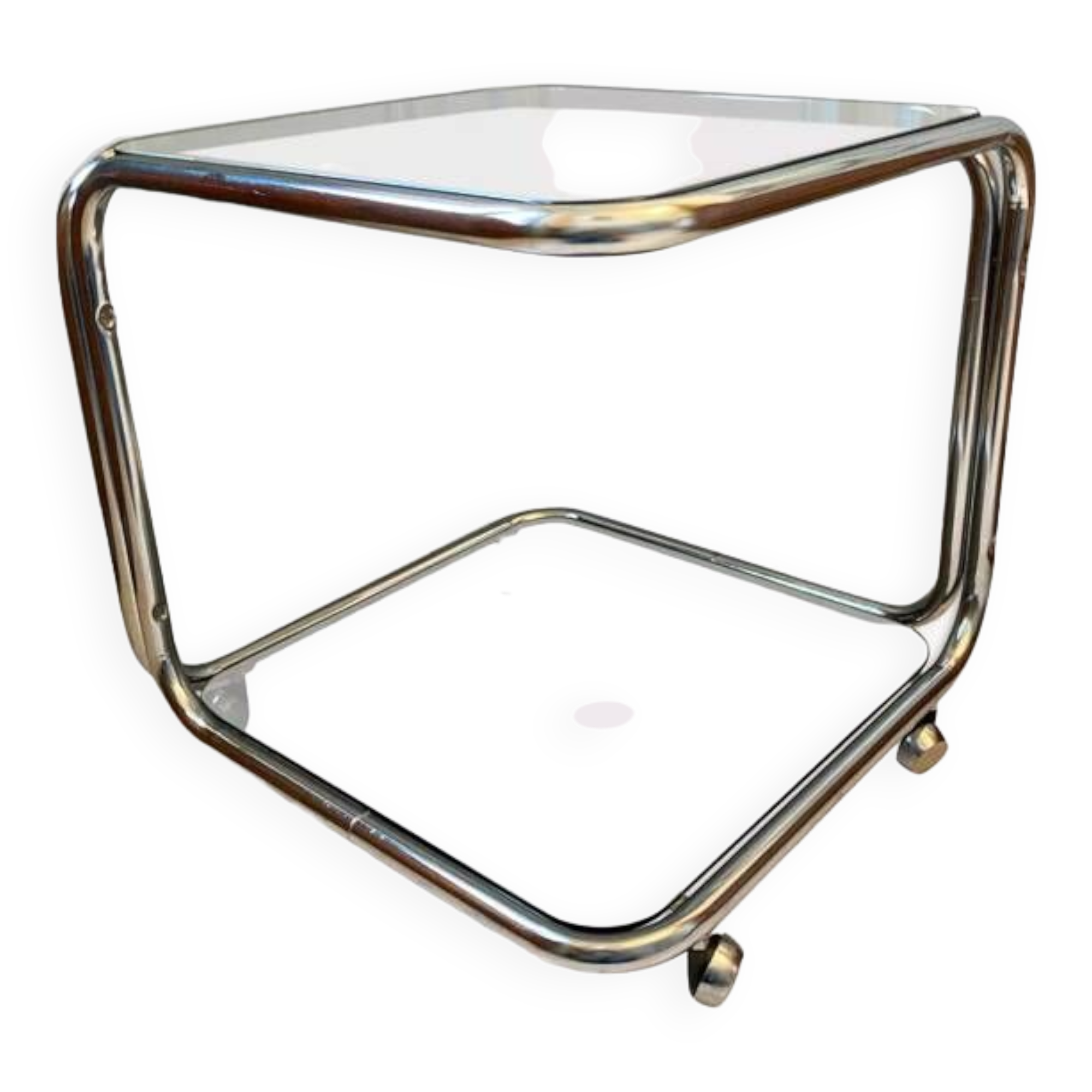 Table basse à double niveau des années 1970