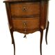 Commode demi lune de style Louis XV en marqueterie XX siècle