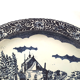 Assiette décorative décors bleu paysage diamètre 40 cm