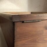 Old sloping pine display case