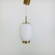 Scandinavian suspension Kina by Bent Karlby for Lyfa 1960 opaline brass