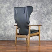 Armchair in black leather, 1970