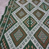Tapis kilim vert 93x189cm