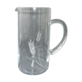 Water decanter engraved glass pitcher 1.4 l