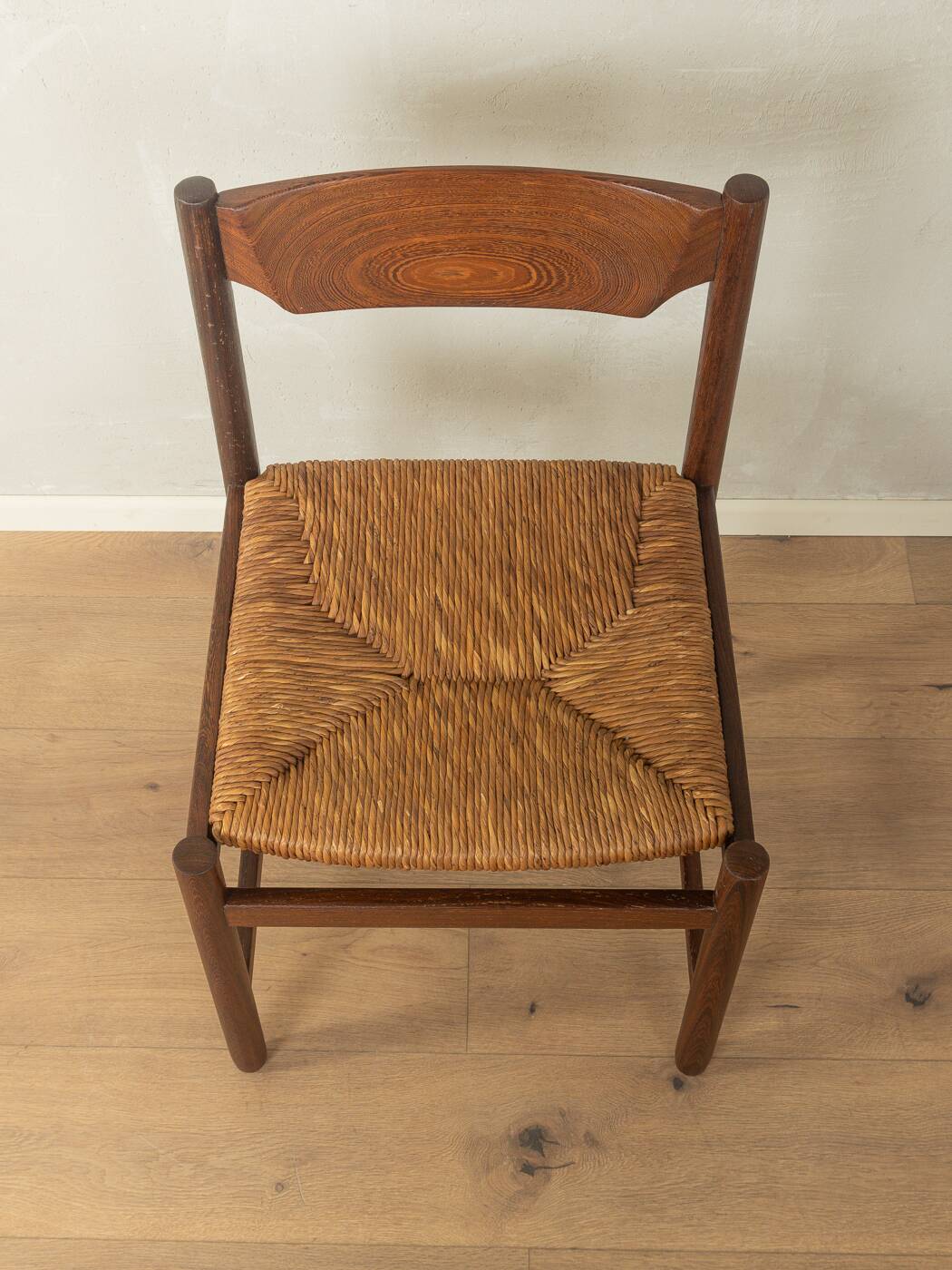 Dining chairs from the 1970s with original seagrass weave (set of 2)