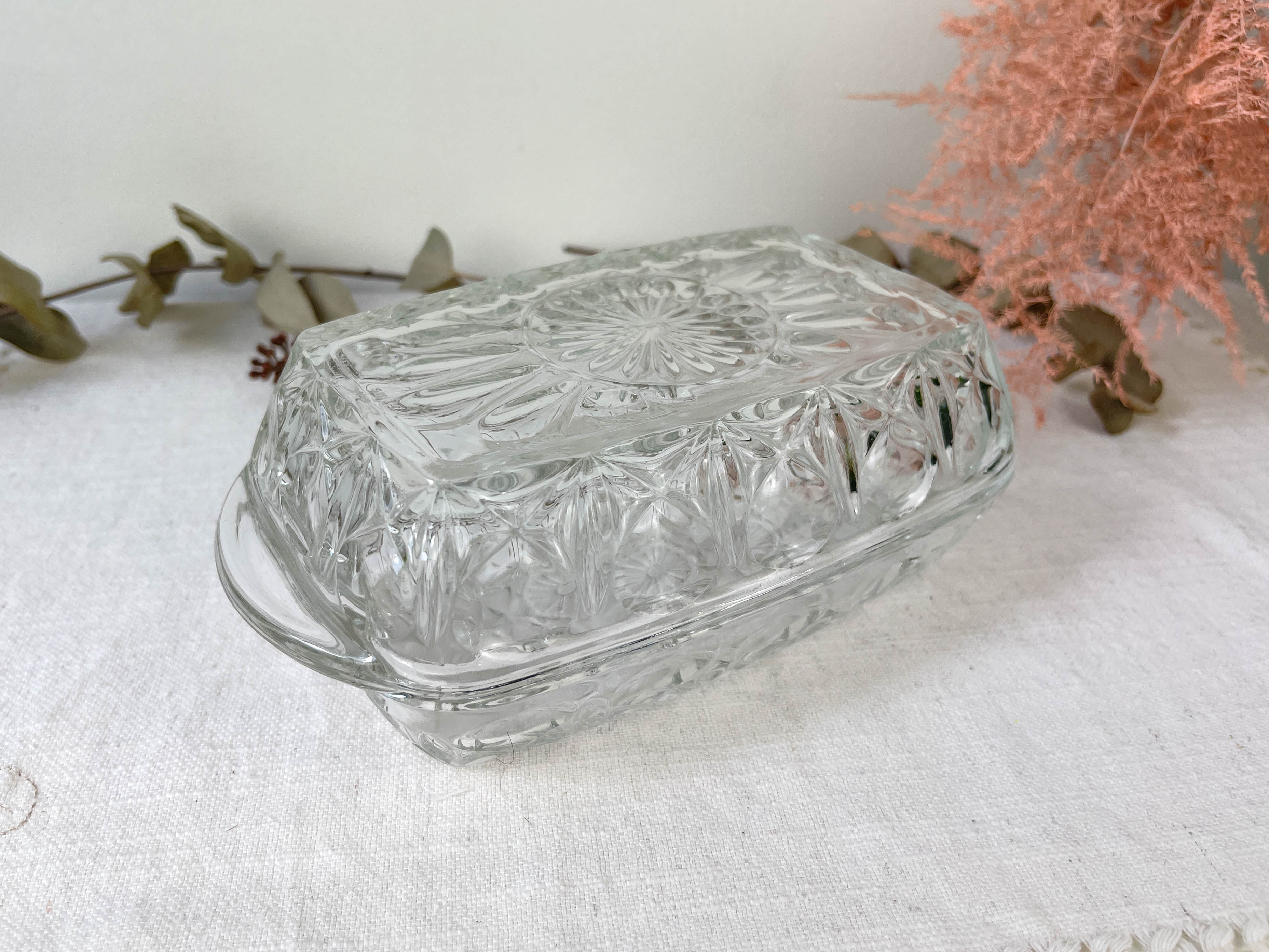 Vintage glass butter maker made in france reims