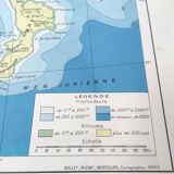 Italy Europe Venice vintage map 43x43cm from 1950