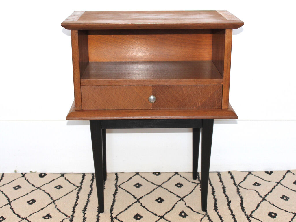Vintage wooden bedside table
