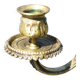Chandelier 3 arms bronze old gold patinated