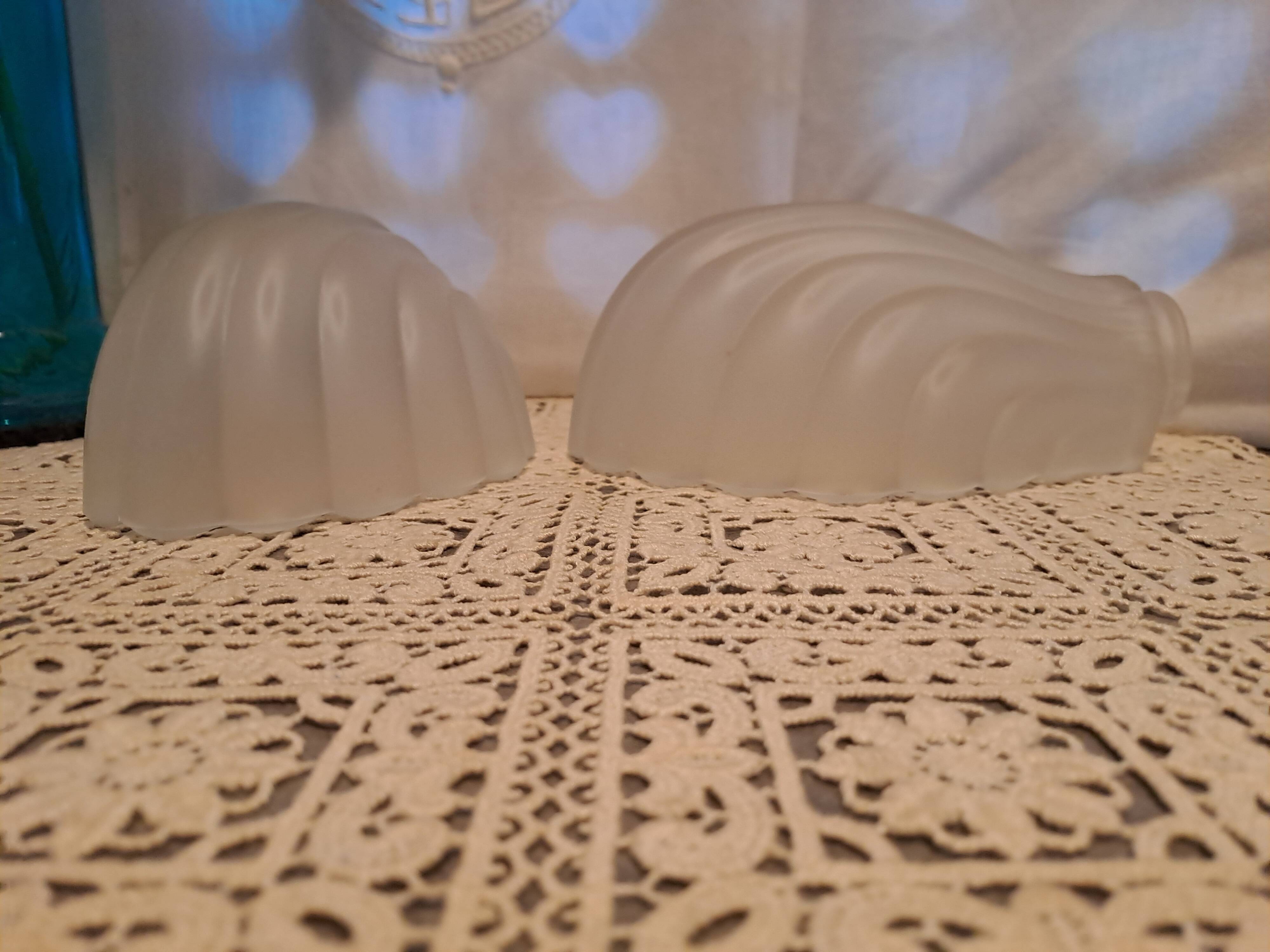 Pair of globe of art deco style wall lights in frosted glass france 1930