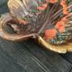Vintage serving dish in glazed terracotta signed Vallauris