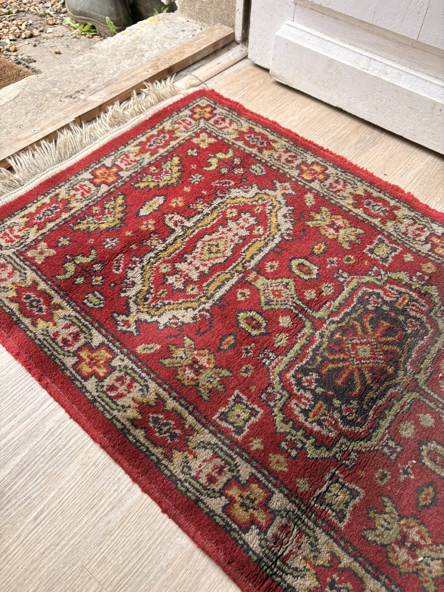 Ancien Tapis Rouge Shirvan Kasak Turc Oriental Orient Anatolie