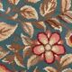 Large Floral Needlepoint Rug 217x277cm Teal Green Traditional Flatweave Carpet