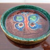 Majolica Butterfly Ceramic Bowl, 1960s