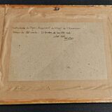 Frame reproduction fake stained glass window of the ascension of Le Mans cathedral 1960s