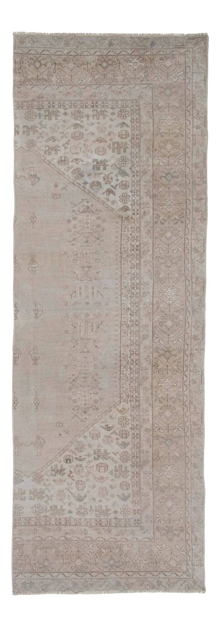 Vintage Turkish hallway rug 100x285 cm