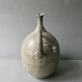 Stoneware pitcher vase with a very thin neck, circa 1970