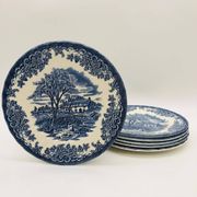 6 assiettes à dessert en faïence anglaise Myott Meakin