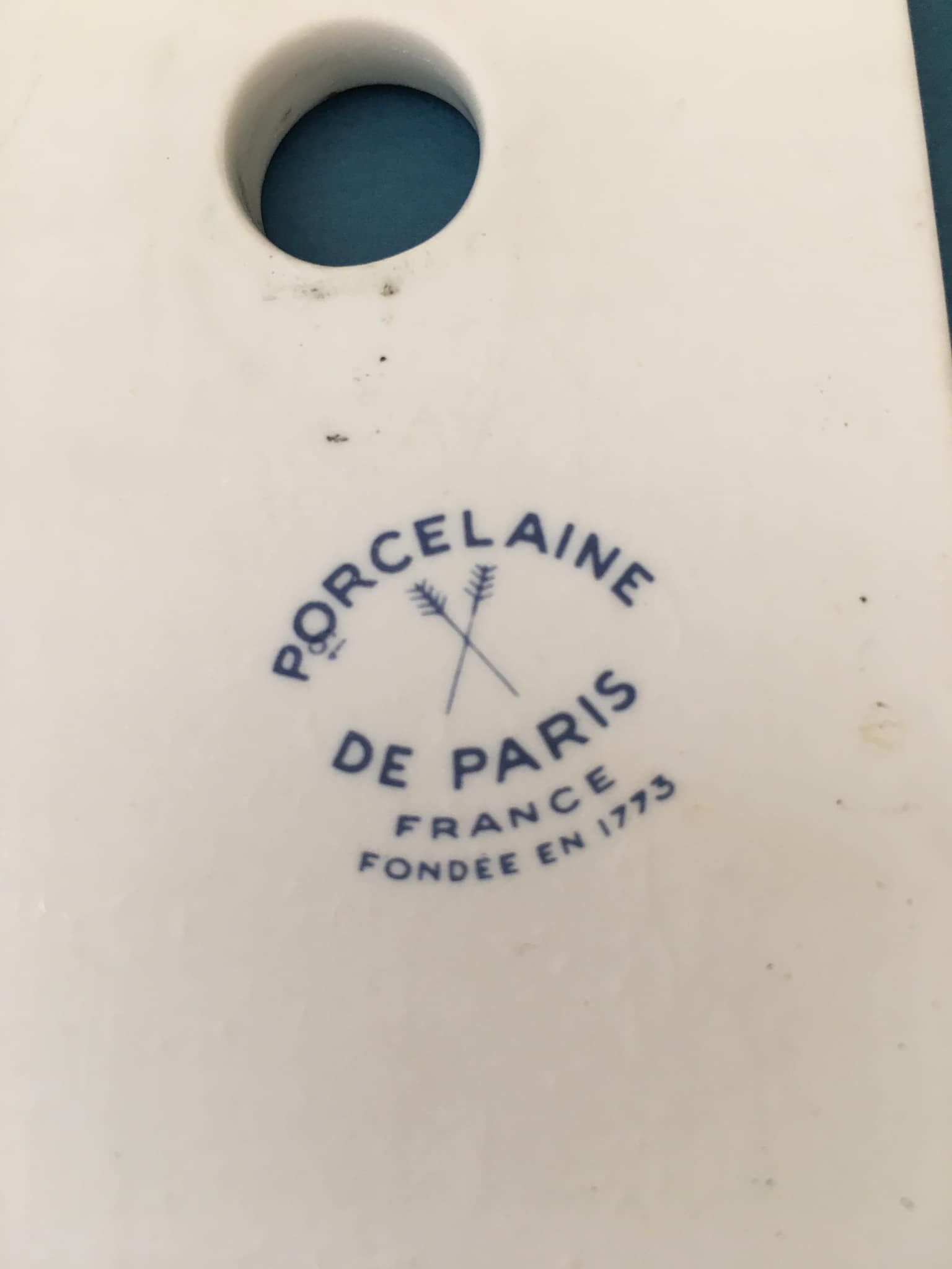 Paris porcelain door plaque